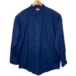 St Johns Bay Oxford Shirt Size XLXT Blue‎ Button Down Blue Office 100% Cotton